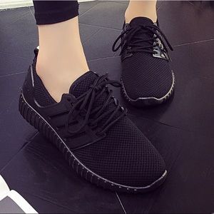 Lace up BLACK Sneakers